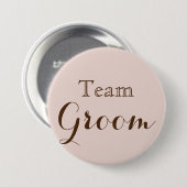 Trouwteam Groom Ronde Button 7,6 Cm (Voorkant /achterkant)