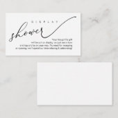 Trouwtentoonstelling Douche, Modern Romantisch Informatiekaartje (Voorkant / Achterkant)