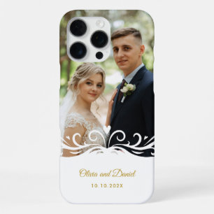 Trouwthema-foto en gepersonaliseerd trouwcadeau iPhone 16 pro max hoesje