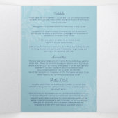 Trouwtinten blauw vlinders all-in-one drieluik uitnodiging (Binnenkant midden)