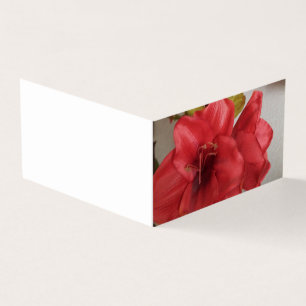 Trouwuitnodiging Amaryllis rode platte kaart