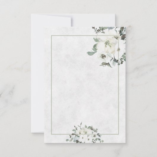 Trouwuitnodiging Blank budget ivoorkleurige waterv Kaart (Voorkant)