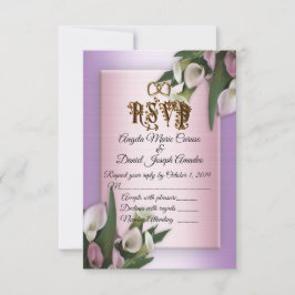 Trouwuitnodiging calla's RSVP Kaart