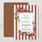 Trouwuitnodiging Caramel Cafe Kaart (Voorkant / Achterkant)