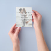 Trouwuitnodiging Flyer met laag budget (Hand)