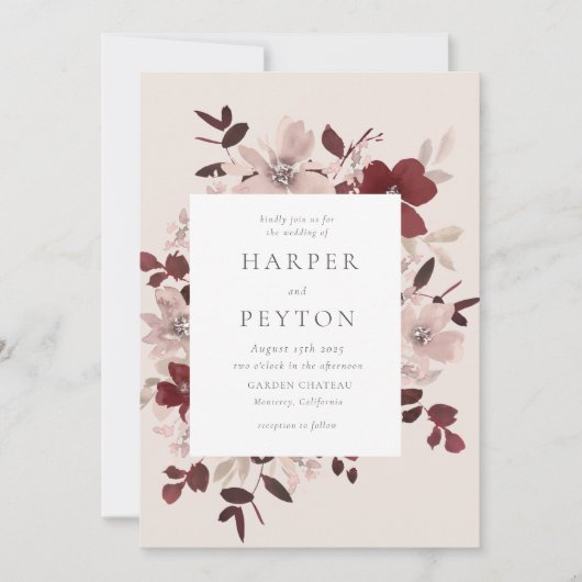 Trouwuitnodiging Garden Love Kaart (Voorkant)