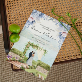 Trouwuitnodiging in dromen kaart