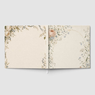 Trouwuitnodiging in Elegante Franse Landelijke Sti Gastenboek