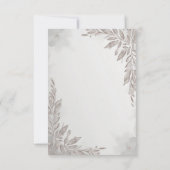 Trouwuitnodiging in grijs met bloemmotieven kaart (Achterkant)