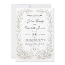 Trouwuitnodiging in saliegroenTuin uitnodiging voo