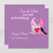 trouwuitnodiging kaart (Voorkant / Achterkant)