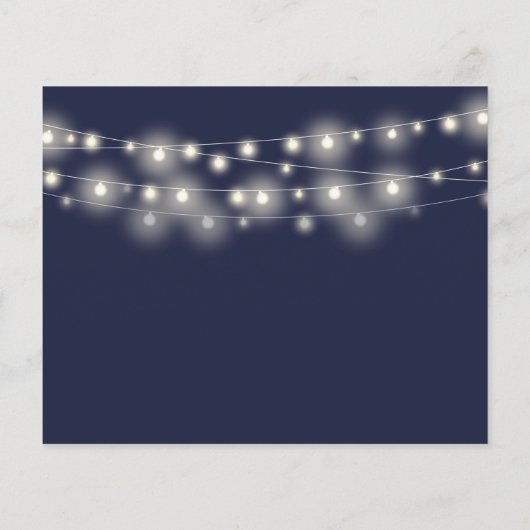 Trouwuitnodiging met budget navyblauwe details en  (Achterkant)