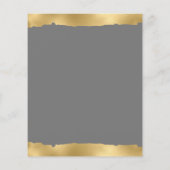Trouwuitnodiging met gescheurde rand in goud op gr (Achterkant)