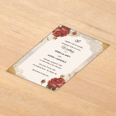 Trouwuitnodiging met vintage scrapbookstijl en gep acryl uitnodigingen (Laagn)