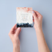 Trouwuitnodiging met waterverf geometrische Navy e Flyer (Hand)