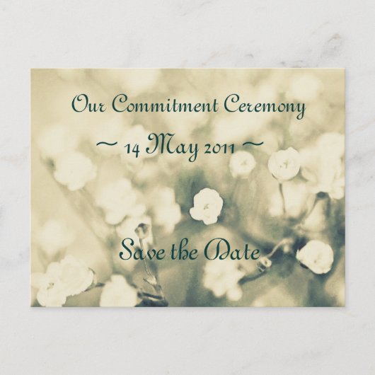 Trouwuitnodiging Save the Date sjabloon kaart (Voorkant)