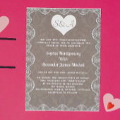 Trouwuitnodiging Set Monogram QR Code Kaart