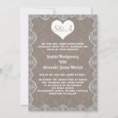 Trouwuitnodiging Set Monogram QR Code Kaart (Voorkant)