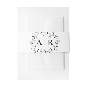 Trouwuitnodiging Slingerende Wijnrank Scroll Uitnodigingen Wikkel