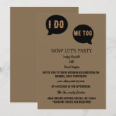 Trouwuitnodiging tekst Casual Kaart (Voorkant / Achterkant)