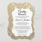 Trouwuitnodiging Trouwdag Fab - Goud Kaart (Voorkant / Achterkant)