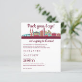 Trouwuitnodiging VIENNA Silhouet handgetekend Budg (Staand voorkant)