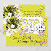 Trouwuitnodiging Zonnige Dagen Kaart (Voorkant / Achterkant)