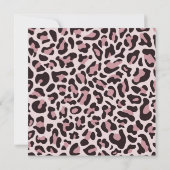 Trouwuitnodigingen met luipaardprint en roze goud kaart (Achterkant)