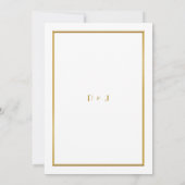 Trouwuitnodigingskaart, Great Gatsby, wit, goud Kaart (Achterkant)