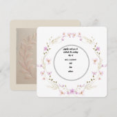 trouwuitnodigingskaart kaart (Voorkant / Achterkant)