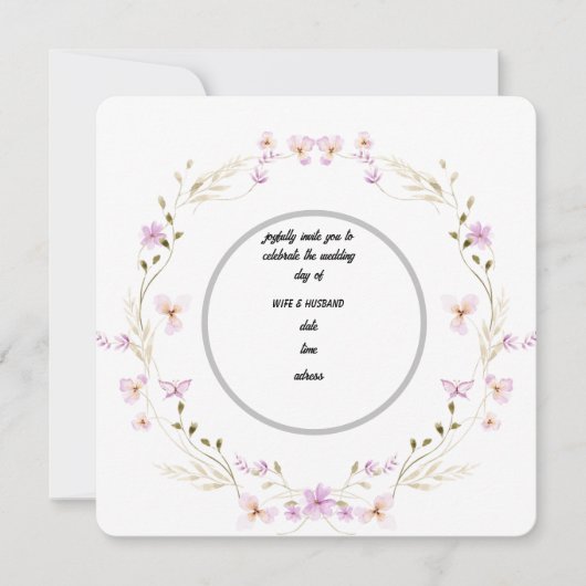 trouwuitnodigingskaart kaart (Voorkant)