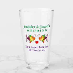 Trouwvisstrand Tropische Bestemming Bier Pint Glas