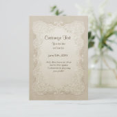 Trouwvlinder Bloemendecor Kantwerk Kaart (Staand voorkant)