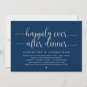 Trouwvlucht, Diners voor Gelukkig tot het Einde de Kaart