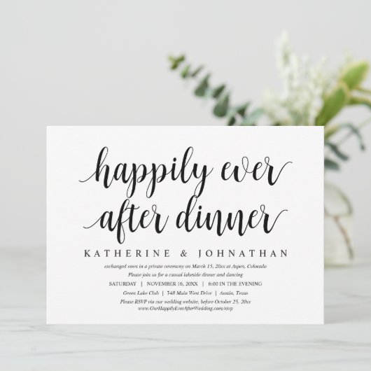 Trouwvlucht, Dinervaart en Dansen tot in de Eeuwig Kaart (Staand voorkant)