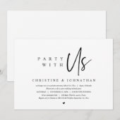 Trouwvlucht, Feest met ons Uitnodiging (Voorkant / Achterkant)