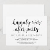 Trouwvlucht, Happily Ever After-dinerfeest Kaart (Voorkant / Achterkant)