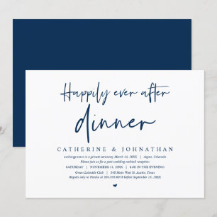 Trouwvlucht, 'Happily Ever after Dinner' uitnodigi Kaart