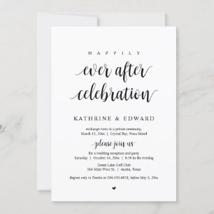 Trouwvlucht, 'Happily Ever After'-feest Kaart
