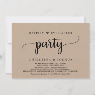 Trouwvlucht, Happily Ever After-feest, kraft Kaart