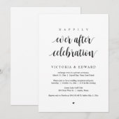 Trouwvlucht, 'Happily Ever After'-viering Kaart (Voorkant / Achterkant)