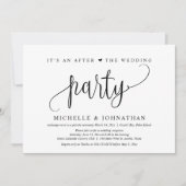 Trouwvlucht, het is een feest na de bruiloft kaart (Voorkant)