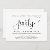 Trouwvlucht, het is een feest na de bruiloft kaart (Voorkant / Achterkant)