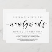 Trouwvlucht, vier het met de pasgetrouwden kaart (Voorkant / Achterkant)