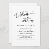 Trouwvlucht, Vier het met ons, Informele stijl Kaart (Voorkant / Achterkant)