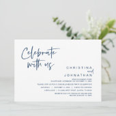 Trouwvluchtfeest, vier het met ons  kaart (Staand voorkant)