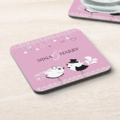 Trouwvogels Bruid Bruidegom Onderzetters (set van (Linkerzijde)