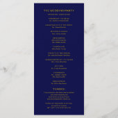 Trouwvolgorde Serviceprogramma Goud Navyblauw Programma (Achterkant)