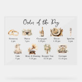 Trouwvolgorde van de Geïllustreerde Evenementen Acryl Bord (Voorkant)