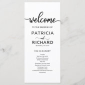 Trouwvolgorde van de uitvaartceremonie programma (Voorkant)